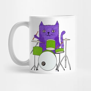 Drummer Kitty Mug